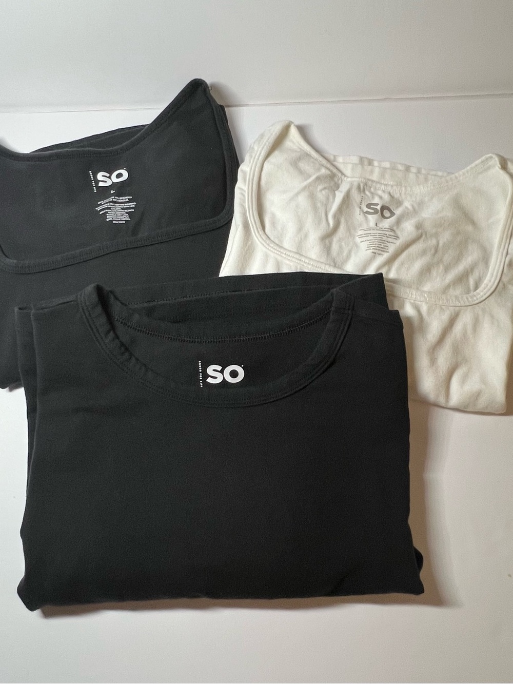 SO Girls 3-Pack Short Sleeve Tees - Black & White